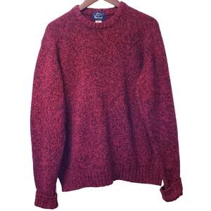 VINTAGE WOOLRICH Wool Blend Crew Neck Sweater Red Black Men's Size Large